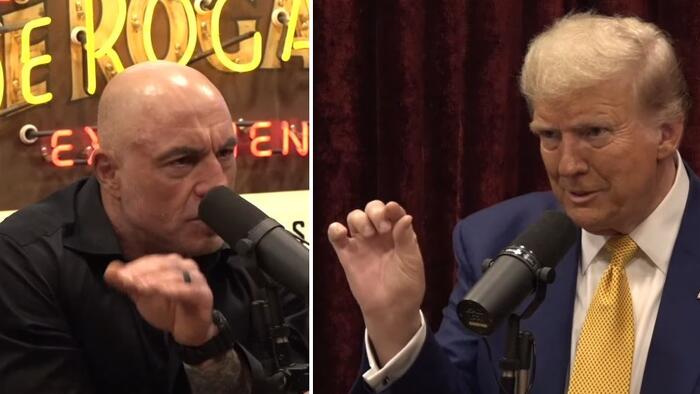 NextImg:Watch: Trump And Rogan Have A Wild Interview