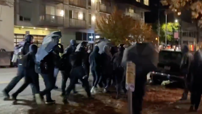 NextImg:Antifa Returns On Election Night, Causing Chaos In Downtown Seattle