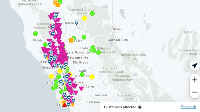 NextImg:Thousands Of Californians Lose Power After PG&E Protects Grid As Wildfire Risks Soar