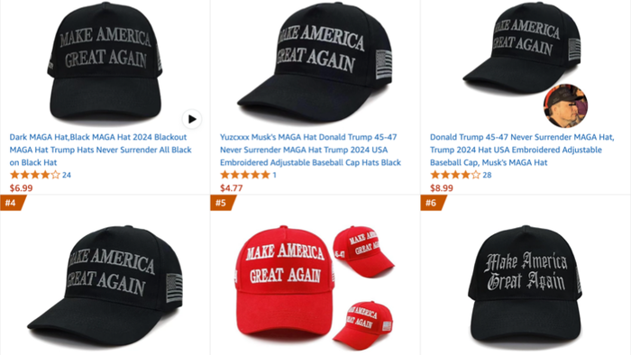 NextImg:MAGA Hats Top Amazon Best Sellers List