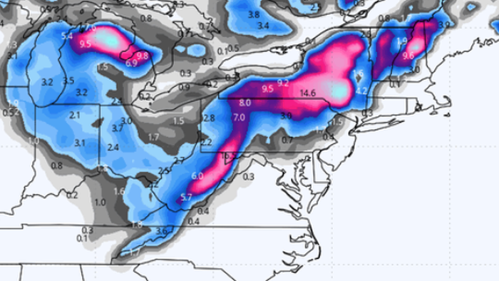 Snow and Rain Sweep Across U.S. States