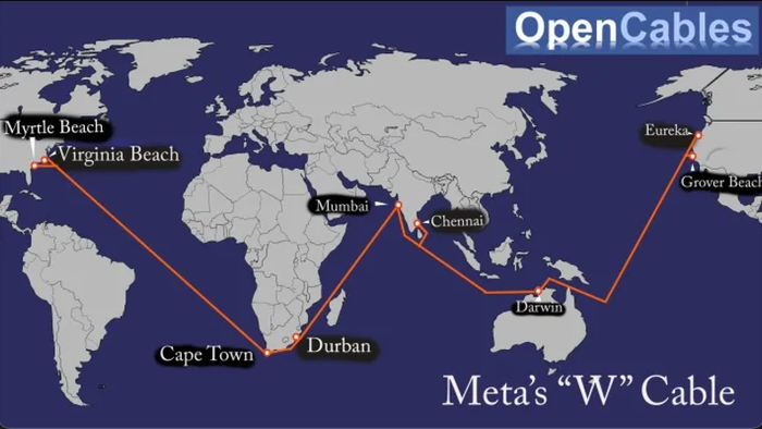 NextImg:Meta Plans $10 Billion Undersea Global Fiber Network In "W" Formation To Avoid Sabotage
