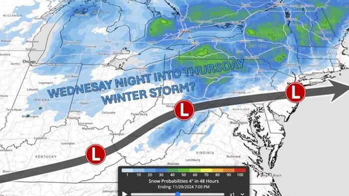 NextImg:Winter Storm Threat Looms Over Thanksgiving Travel Week In Mid-Atlantic & Northeast