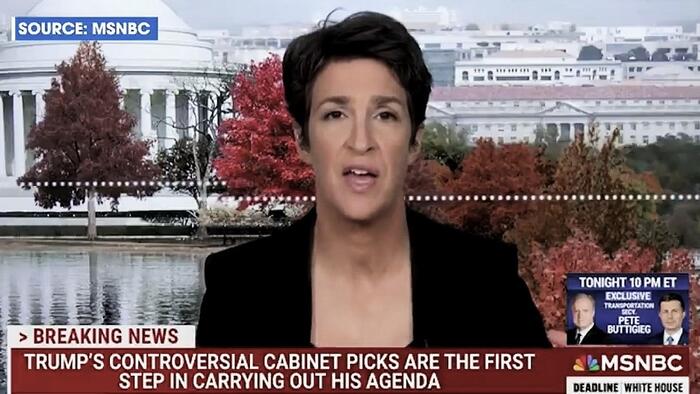 NextImg:MSNBC's Maddow Claims Trump Is Trying To "Destroy The US Government" With Cabinet Picks