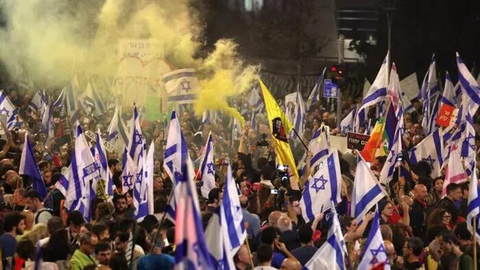 NextImg:Protests Explode In Tel Aviv After Netanyahu Fires Defense Minister Gallant