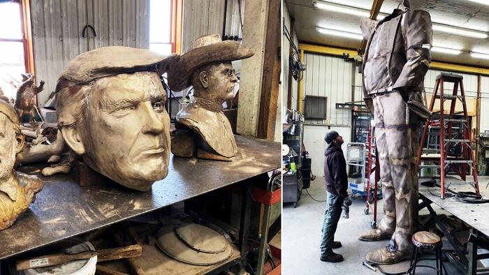 NextImg:Massive Trump "Fight, Fight, Fight" Statue Under Construction