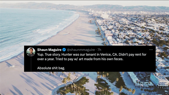 NextImg:Sequoia's Shaun Maguire: "Absolute Shit Bag" Hunter Biden Owes His Family $300k In Back Rent