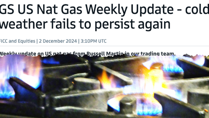 NextImg:"Cold Weather Fails To Persist" Across Lower 48 Could Stall NatGas Rally