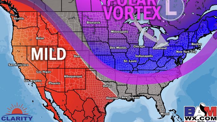 NextImg:"Polar Vortex" Is Upon Us: Arctic Outbreaks To Round Out December