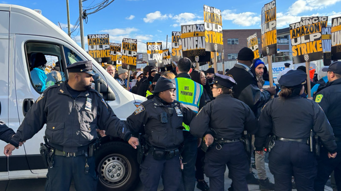 NextImg:Striking Amazon Workers Hold Christmas Hostage To Demand Labor Contract From "Greedy Executives"