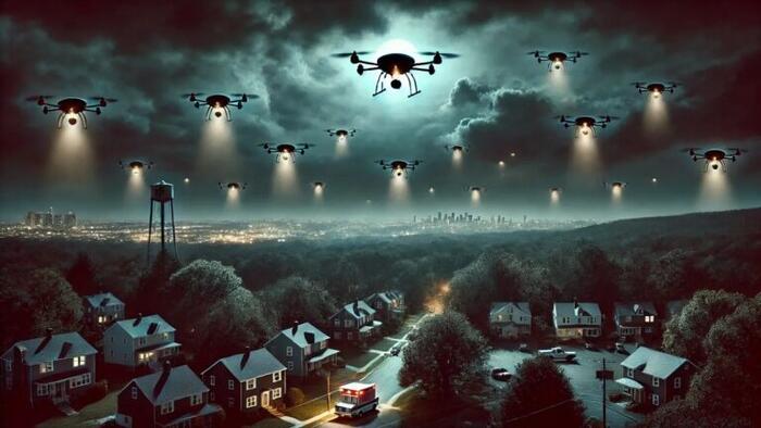 NextImg:Unidentified Drones In America's Skies? Smells Like A False Flag...