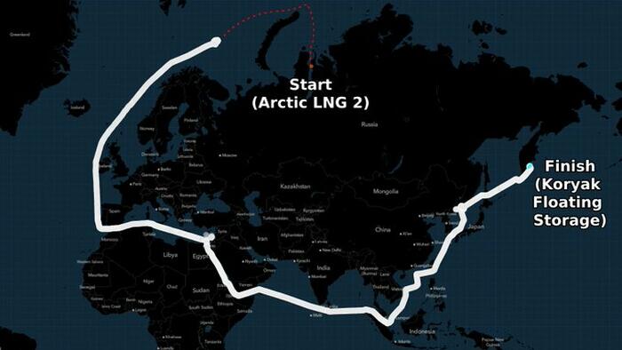 NextImg:Sanctioned Russian LNG Shipment Travels Around World, Finds No Buyers