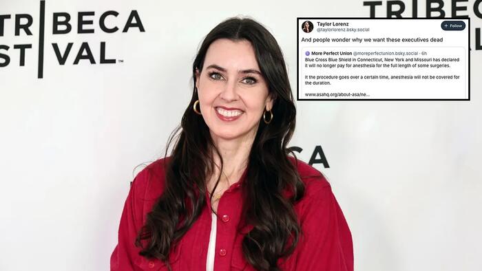 NextImg:Taylor Lorenz Says 'We Want These Executives Dead' Hours After Health Insurance CEO Murdered