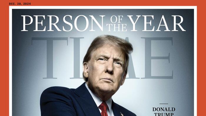 NextImg:'USA' Chants Roar As Trump Rings NYSE Bell After Being Named TIME 'Person Of The Year'