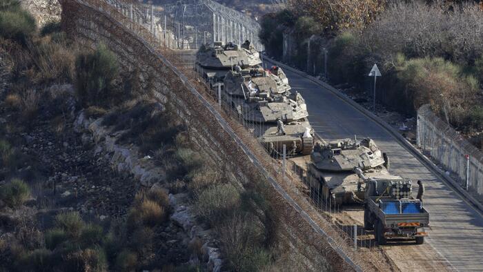 NextImg:IDF Tanks Reach Just 25km From Damascus As Netanyahu Declares Golan Is 'Ours Forever'
