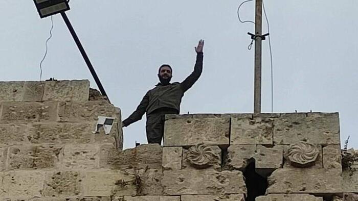 NextImg:Watch: Terror Leader Julani Makes Rare Appearance In Aleppo, Ending Rumors Of His Death