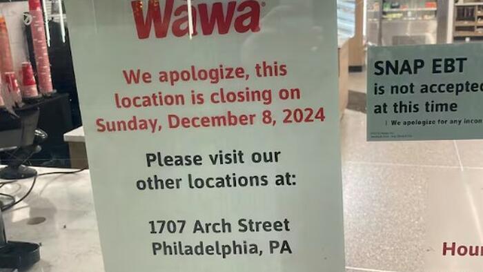 NextImg:Wawa Closes Its 9th Location In Philadelphia Since 2020