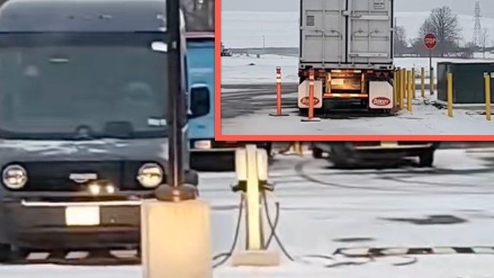 NextImg:Watch: Amazon Uses Huge Diesel Generator To Charge Electric Delivery Van Fleet