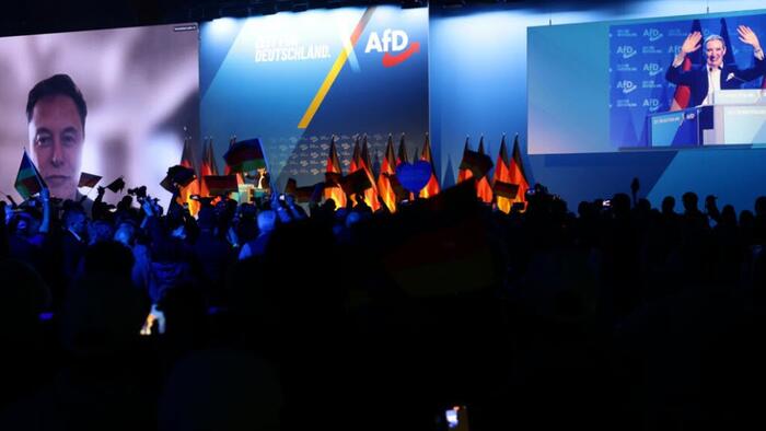NextImg:Musk Bashes Brussels & Multiculturalism In Surprise Address At AfD Campaign Rally