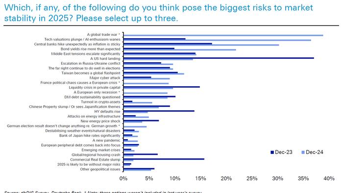 NextImg:"What Is The Biggest Risk For 2025" And 13 Other Highlights From DB's 2025 Market Survey