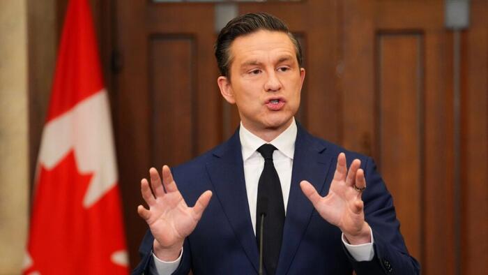 NextImg:Poilievre Claims US Benefits From 'Massive Price Discount' On Canadian Energy As Tariffs Loom