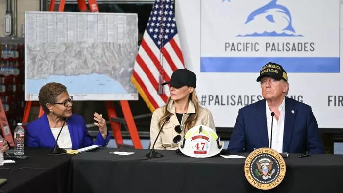 NextImg:Watch: Trump Destroys LA Mayor To Her Face During Wild Press Conference Spat