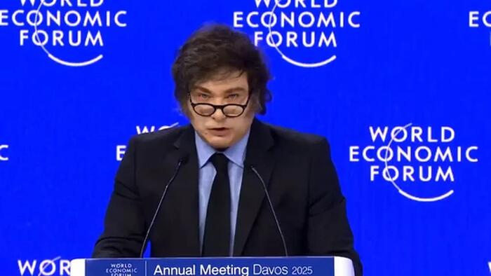 NextImg:Milei Gives Blistering WEF Speech: Slams DEI, Says Woke Ideology "Cancer", And Calls For Limited Government
