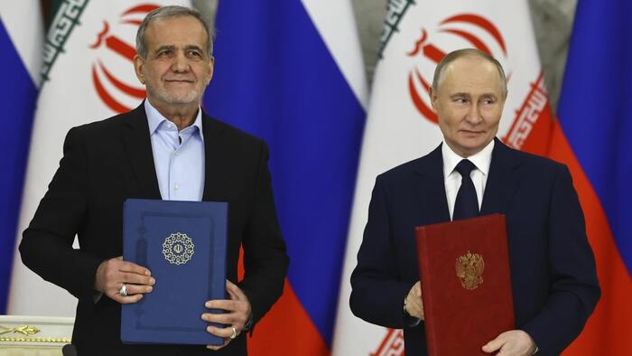 NextImg:Russia & Iran Sign 20-Year Defense, Energy Pact 3 Days Before Trump Inauguration