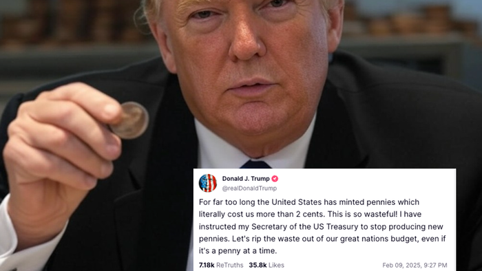 NextImg:Trump Instructs Treasury Secretary To Stop Minting Pennies, Citing "Wasteful" Spending