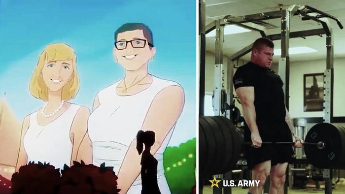 NextImg:Spot The Difference: Biden's Army Ad Vs Trump's