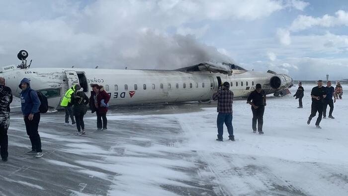NextImg:Delta Regional Jet Crashes At Toronto Pearson Airport