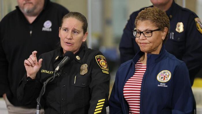 NextImg:'You're FIRE-d': LA Mayor Karen Bass Boots Fire Chief Over Handling Of Palisades Blaze