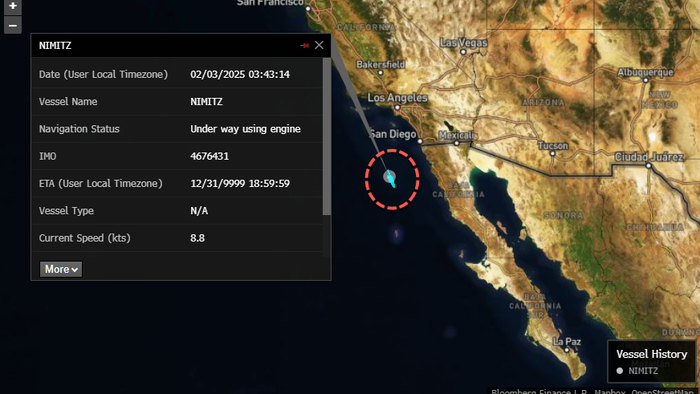 NextImg:First Spy Plane, Now US Navy's Nuclear-Powered Aircraft Carrier Spotted Off Mexico's Coast