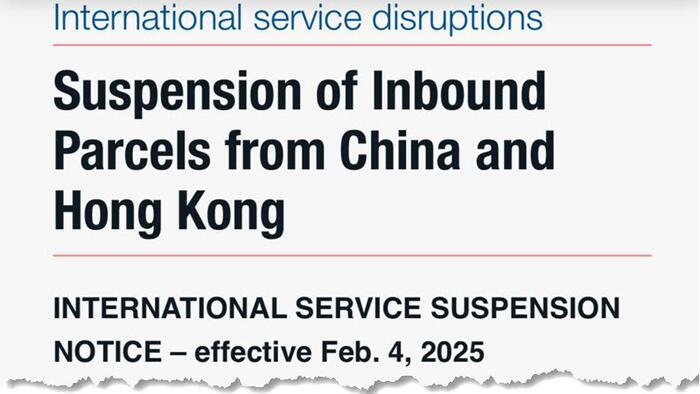 NextImg:US Postal Service Suspends Shipments Of Parcels From China, Hong Kong