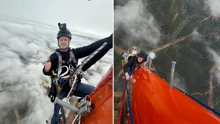 NextImg:Watch: FCC Chairman Brendan Carr Scales 1,800-Foot Tower
