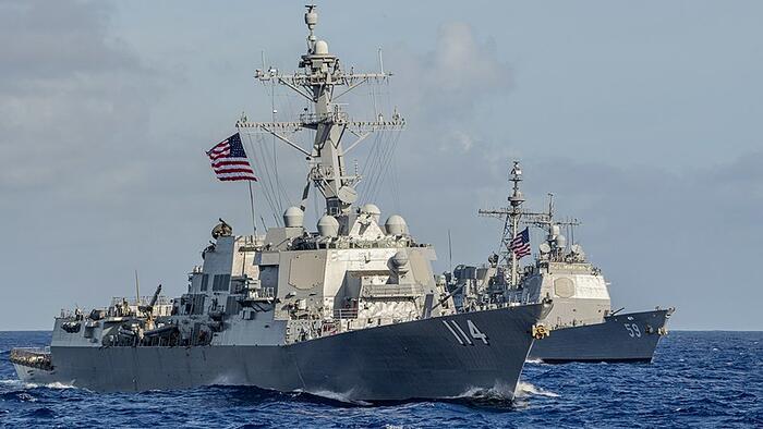 NextImg:US Warships Transit Taiwan Strait For First Time Under New Trump Admin