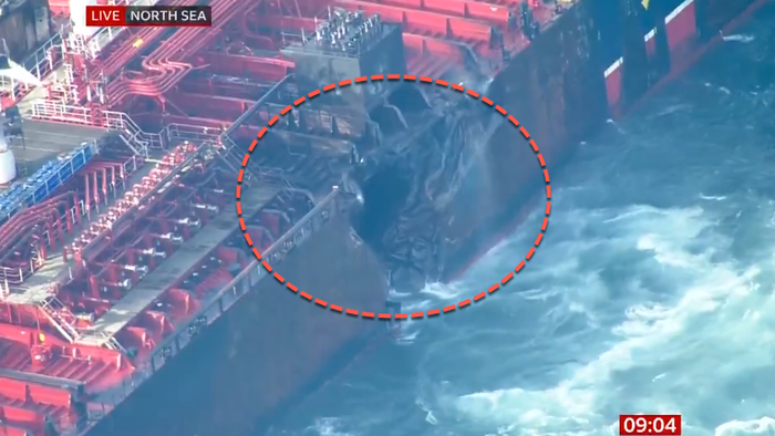 NextImg:New Footage Reveals Massive Hole In Paralyzed US Oil Tanker Hauling Jet Fuel For Navy