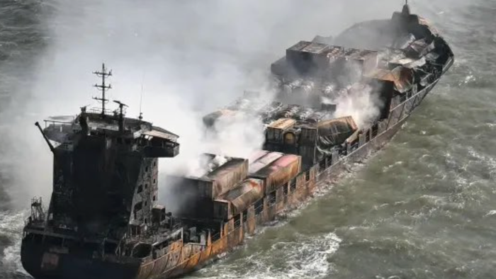 NextImg:Arrested Container Ship Captain That Hit US Tanker Is Russian National
