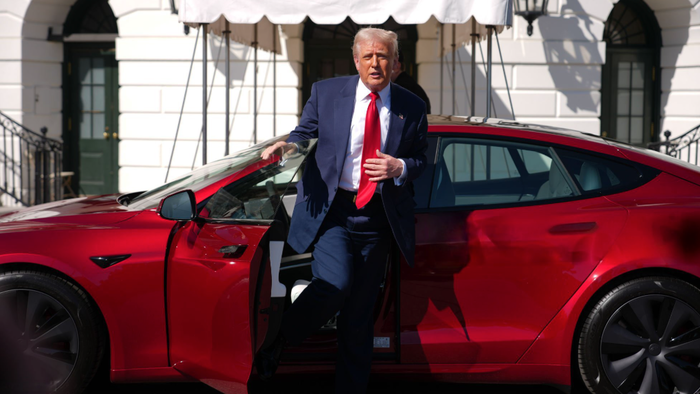 NextImg:"Buy A Tesla" Searches Spike After Trump Rallies Around Musk & DOGE