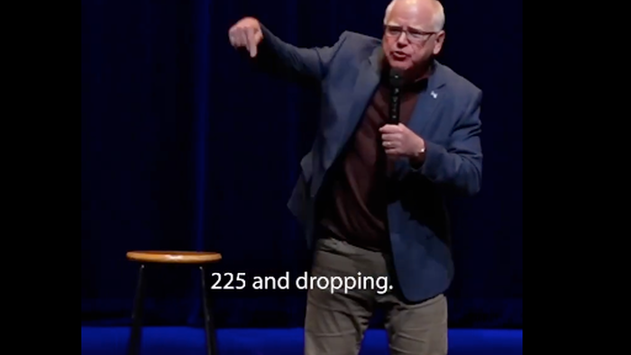 NextImg:"$225 & Dropping!": Unhinged Gov. Tim Walz Openly Roots Against American Company