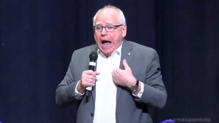 NextImg:Tim Walz Embarrassingly Walks Back Rooting For Tesla Stock Crash