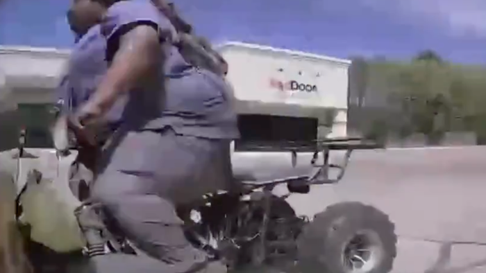 NextImg:Watch: Dumbest Anti-Musk Activist Yet, Rams ATV Into Bulletproof Cybertruck