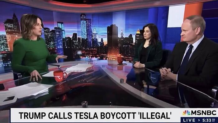 NextImg:Fiery But Peaceful: MSNBC Describes Violent Attacks On Tesla Dealerships As 'Protests'