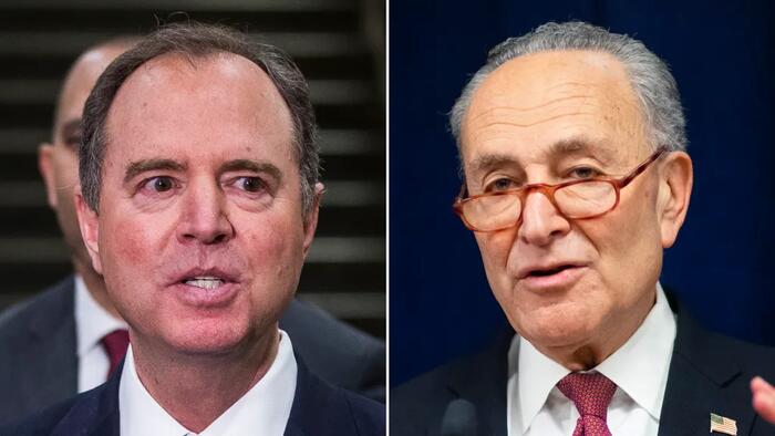 NextImg:Blocks Path: Schumer And Schiff Schitt Shower Over Shutdown As Friday Deadline Looms