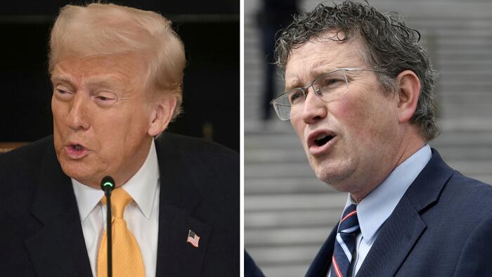NextImg:Massie Donations Pour In - Jewish Group Vows To Help Trump Oust Him