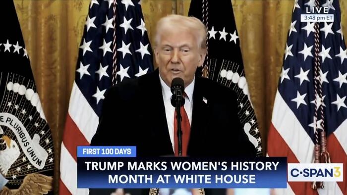 NextImg:Trump Fact-Checks Trans Males: "You Can Never Become A Woman"