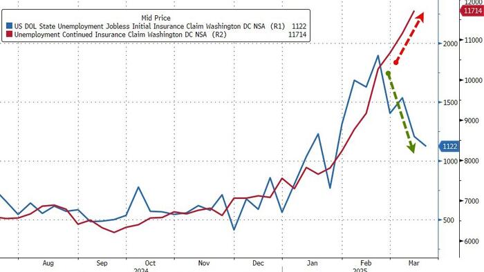 NextImg:Is DOGE Winning? Continuing Jobless Claims In DC Highest Since 2021