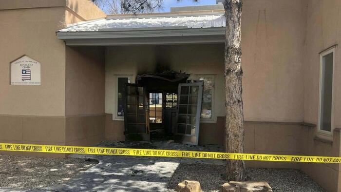 NextImg:Authorities Probing Fire That Damaged Headquarters Of New Mexico Republican Party
