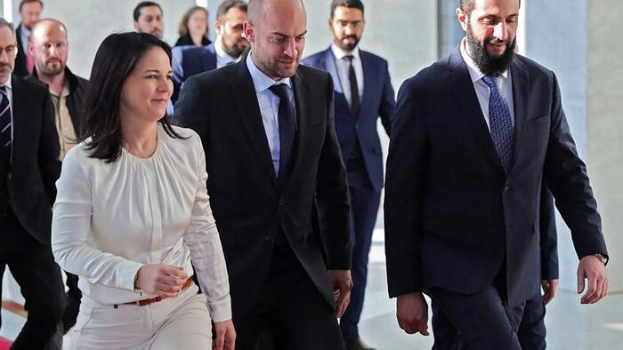 NextImg:Germany's Baerbock Humiliated: Denied Handshake (Again) By Syrian Leader