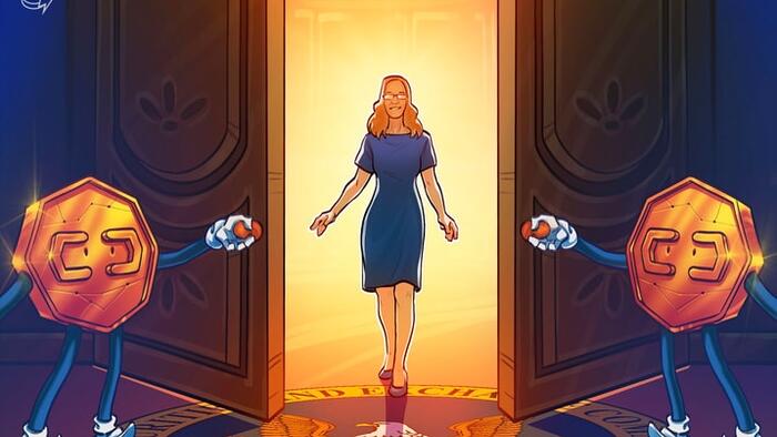 NextImg:US Crypto Rules Like 'Floor Is Lava' Game Without Lights; Hester Peirce